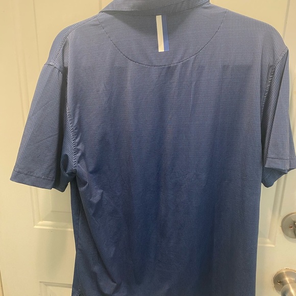 Rhoback The Dogstooth Houndstooth Performance PoloBlue Polo Shirt - Picture 8 of 8